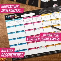 STADT LAND VOLLPFOSTEN - PICASSO EDITION - Reisespiel -Globetrotter Geschäfte 5637956208 d stadt land vollpfosten picasso edition denkriesen 24