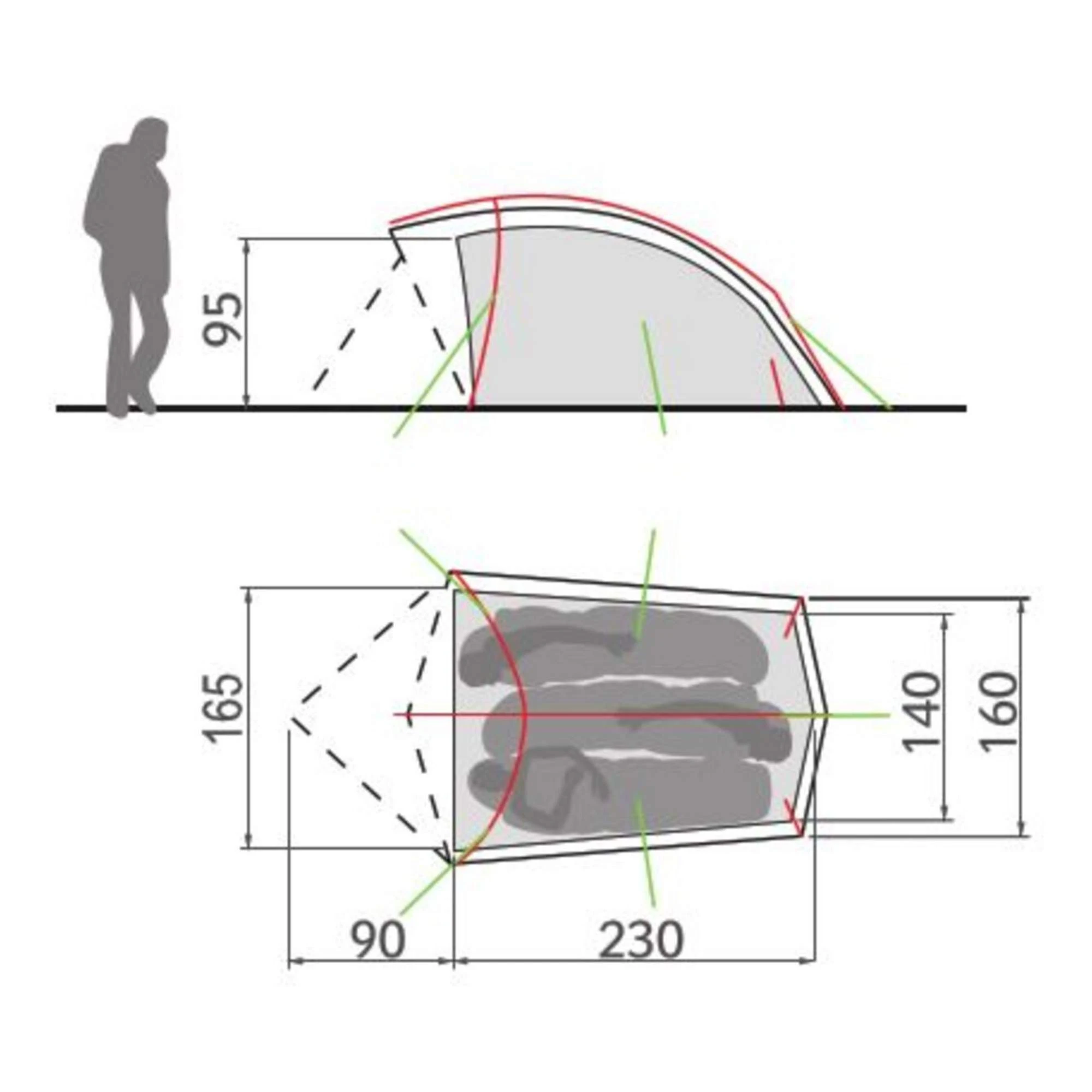 VAUDE TAURUS 3P - Kuppelzelt 4 VAUDE TAURUS 3P - Kuppelzelt – Bild 2