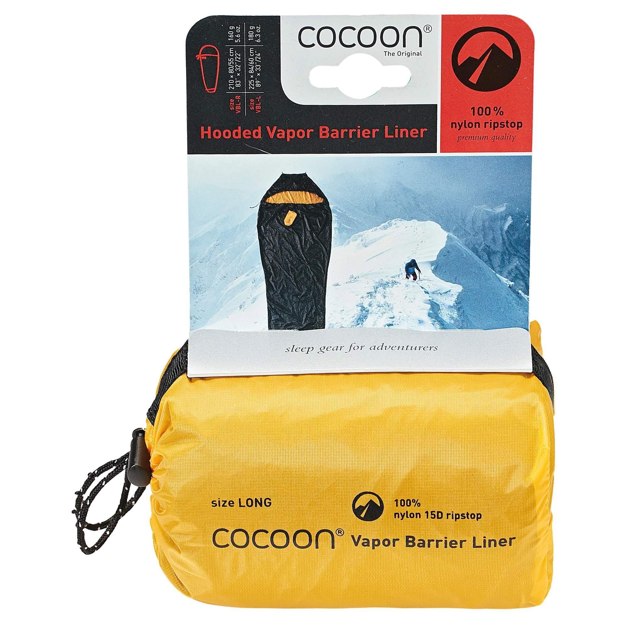 Cocoon HOODED VAPOR BARRIER LINER - Schlafsack Inlett 4 Cocoon HOODED VAPOR BARRIER LINER - Schlafsack Inlett – Bild 2